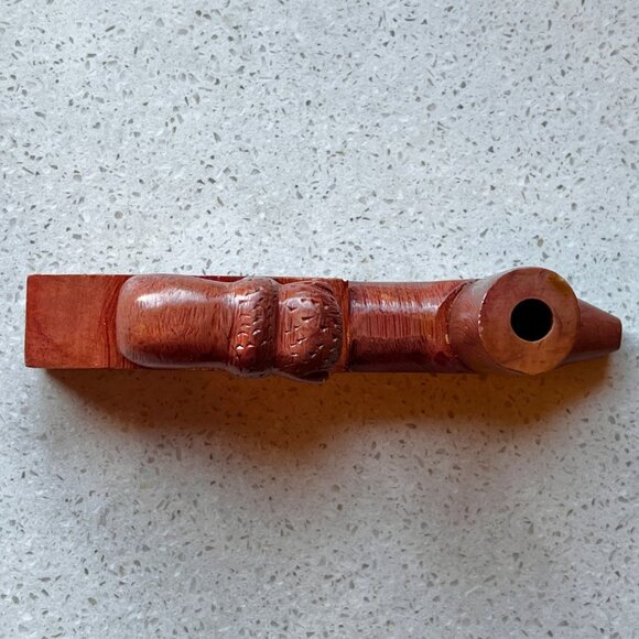 Antique Handcrafted catlinite Stone Buffalo T-Pipe Native American Sculpture - Picture 10 of 11